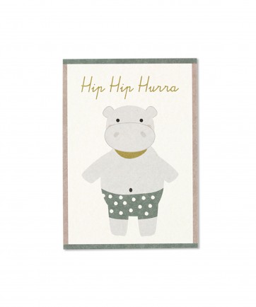 POSTCARD HIPPO 